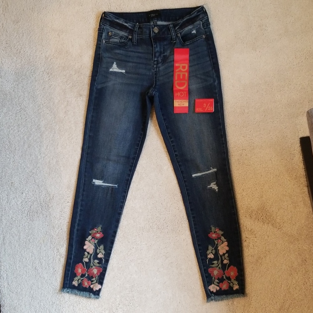 Celebrity Pink Embroidered Jeans